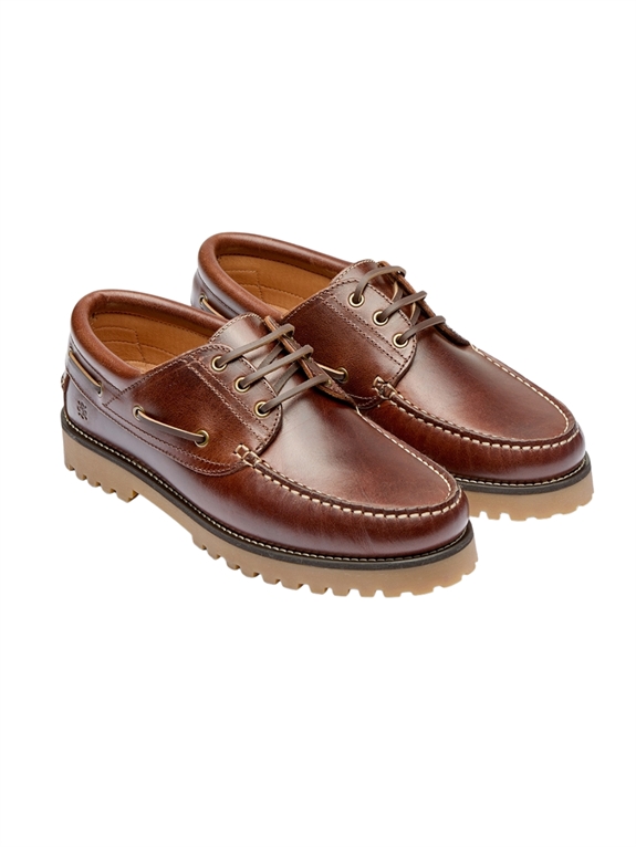 Playboy Claude Boat Shoe - Brandy Leather/Gum